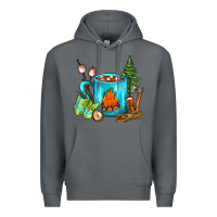 Rock Camping Coffee Premium Hoodie - FaDigitalArtStudio