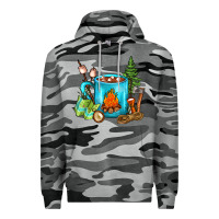 Slate Camo Camping Coffee Premium Hoodie - FaDigitalArtStudio