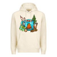Tofu Camping Coffee Premium Hoodie - FaDigitalArtStudio