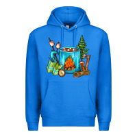 True Royal Camping Coffee Premium Hoodie - FaDigitalArtStudio