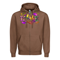Chestnut Love Mardi Gras Zipper Hoodie - FaDigitalArtStudio