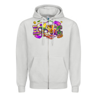 Dove Grey Love Mardi Gras Zipper Hoodie - FaDigitalArtStudio