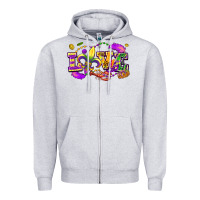 Heather Grey Love Mardi Gras Zipper Hoodie - FaDigitalArtStudio