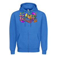 True Royal Love Mardi Gras Zipper Hoodie - FaDigitalArtStudio