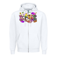 White Love Mardi Gras Zipper Hoodie - FaDigitalArtStudio