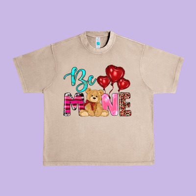 Valentine's Day Be Mine Tedybear Urban Heavy Tee Designed By Ranaportraitstore