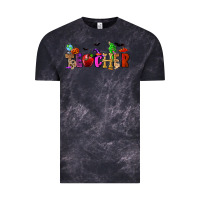 Cloud Black Halloween Teacher Vintage Tee - RanaPortraitStore
