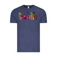 Vintage Denim Halloween Teacher Vintage Tee - RanaPortraitStore