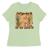 Matcha ain t going down til the sun comes up Ladies Tee - MaliasSmallBusiness