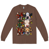 Chestnut Ho Ho Ho Cows Long Sleeve Tee - RanaPortraitStore