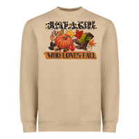 Mushroom just a girl who loves fall Heavyweight Sweatshirt - CowGirlArtShop