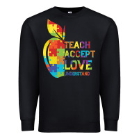 Black Autism Teach Accept Understand Love Premium Sweatshirt - CowhideDigitalArt