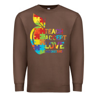 Chestnut Autism Teach Accept Understand Love Premium Sweatshirt - CowhideDigitalArt
