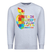 Heather Grey Autism Teach Accept Understand Love Premium Sweatshirt - CowhideDigitalArt
