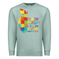 Seafoam Autism Teach Accept Understand Love Premium Sweatshirt - CowhideDigitalArt