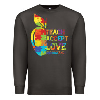 Smoke Autism Teach Accept Understand Love Premium Sweatshirt - CowhideDigitalArt
