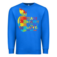 True Royal Autism Teach Accept Understand Love Premium Sweatshirt - CowhideDigitalArt