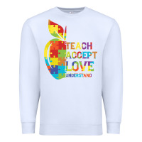 White Autism Teach Accept Understand Love Premium Sweatshirt - CowhideDigitalArt