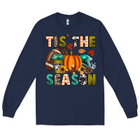 Navy Tis' the season Long Sleeve Tee - texasbilliewilder