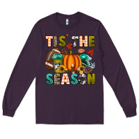 Plum Tis' the season Long Sleeve Tee - texasbilliewilder