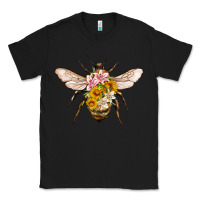 Black bee with flowers Classic Tee - Artiststas