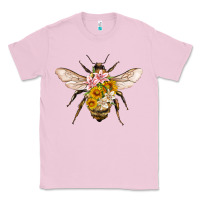 Bubblegum Pink bee with flowers Classic Tee - Artiststas