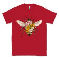 Red bee with flowers Classic Tee - Artiststas