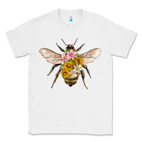White bee with flowers Classic Tee - Artiststas