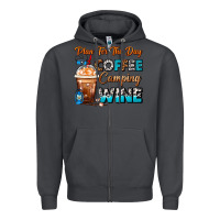 Smoke Plan For The Day Coffee Camping Wine Frappe Coffee Zipper Hoodie - FaDigitalArtStudio