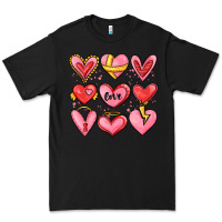 Black sketch hearts Premium Tee - MaliasSmallBusiness