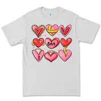 Dove Grey sketch hearts Premium Tee - MaliasSmallBusiness