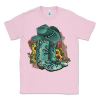 Bubblegum Pink Turquoise Cowboy Boots Classic Tee - JahusDesignShop