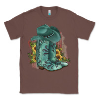 Chestnut Turquoise Cowboy Boots Classic Tee - JahusDesignShop