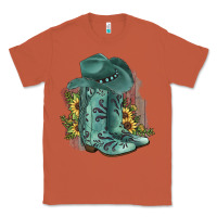 Copper Turquoise Cowboy Boots Classic Tee - JahusDesignShop