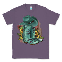 Lavender Turquoise Cowboy Boots Classic Tee - JahusDesignShop
