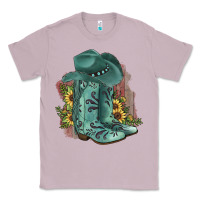 Lilac Turquoise Cowboy Boots Classic Tee - JahusDesignShop