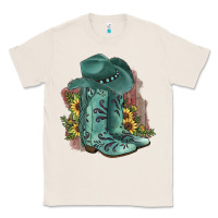 Natural Turquoise Cowboy Boots Classic Tee - JahusDesignShop