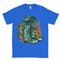 True Royal Turquoise Cowboy Boots Classic Tee - JahusDesignShop