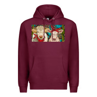 Burgundy Charolais bull and calf Premium Hoodie - RanaPortraitStore