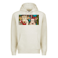 Oatmeal Heather Charolais bull and calf Premium Hoodie - RanaPortraitStore