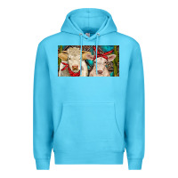 Ocean Blue Charolais bull and calf Premium Hoodie - RanaPortraitStore