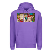 Purple Charolais bull and calf Premium Hoodie - RanaPortraitStore