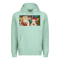 Seafoam Charolais bull and calf Premium Hoodie - RanaPortraitStore