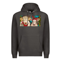 Smoke Charolais bull and calf Premium Hoodie - RanaPortraitStore