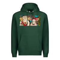 Sports Green Charolais bull and calf Premium Hoodie - RanaPortraitStore
