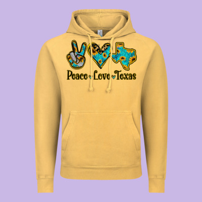 Peace Love Texas Vintage Hoodie Designed By Bettercallsaul