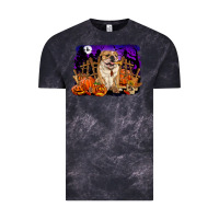 Cloud Black Halloween english bulldog Vintage Tee - RanaPortraitStore
