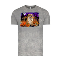 Cloud Rock Halloween english bulldog Vintage Tee - RanaPortraitStore