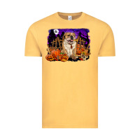 Vintage Mustard Halloween english bulldog Vintage Tee - RanaPortraitStore