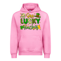 Fuchsia Pink one lucky teacher Urban Hoodie - Artiststas